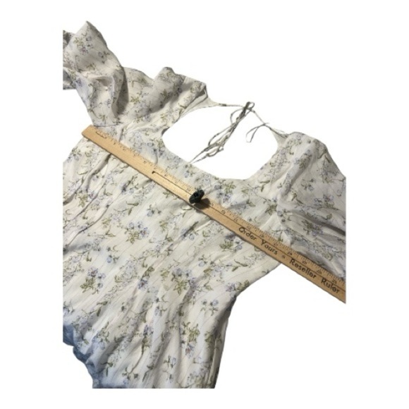 Brock Collection X H&M Floral Print Lyocell Mini Dress Size M Bubble Hem PA1 - Picture 4 of 6